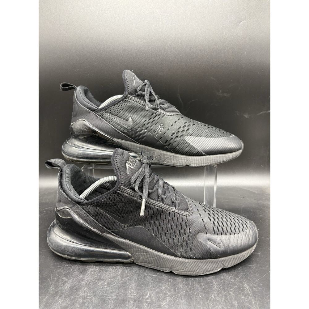 Nike Air Max 270 Mens Size 11.5 Shoes Triple Black Athletic Running Sneakers